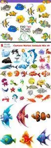 Vectors - Cartoon Marine Animals Mix 18