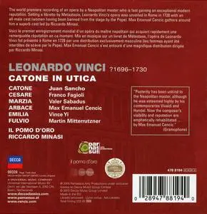 Riccardo Minasi, Il Pomo d'Oro - Leonardo Vinci: Catone in Utica (2015)