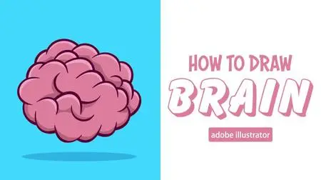 Brain Drawing in Adobe Illustrator for Beginners - step by step