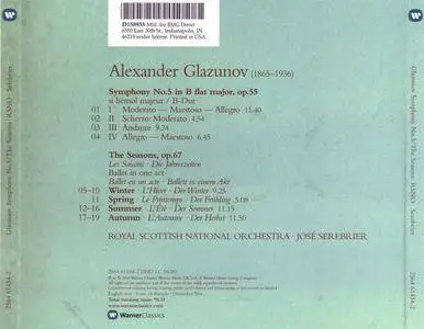 Jose Serebrier/Royal Scottish National Orchestra - Glazunov: Symphony No. 5 - The Seasons (2004) {Warner Classics} **[RE-UP]**