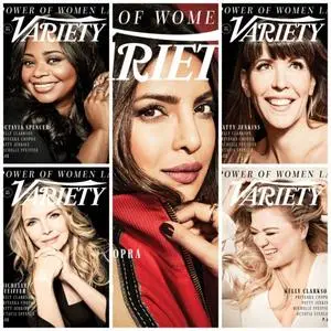 Michelle Pfeiffer, Patty Jenkins, Octavia Spencer, Kelly Clarkson and Priyanka Chopra by Art Streiber for Variety October 2017