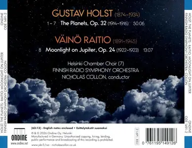 Nicholas Collon, Finnish Radio Symphony Orchestra - Holst: The Planets; Raitio: Moonlight on Jupiter (2026)