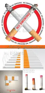 No smoking - cigarette vector set 4