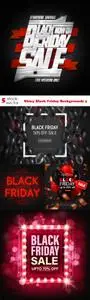 Vectors - Shiny Black Friday Backgrounds 5