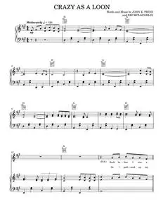 Crazy as a loon - John Prine (Piano-Vocal-Guitar)