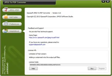 OpooSoft JPEG To PDF Converter 6.6