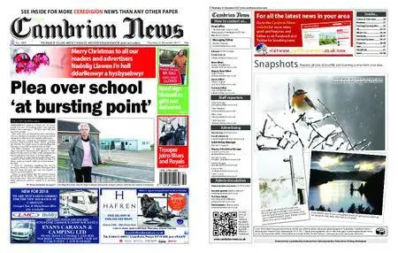 Cambrian News Cardigan & Newcastle Emlyn – 20 December 2017