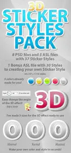 GraphicRiver 3D Sticker Styles Pack
