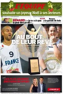 L'Equipe du Mercredi 25 Décembre 2013