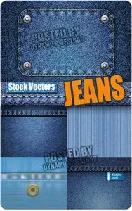 Jeans fabric - Stock Vectors