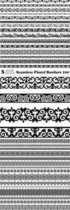 Vectors - Seamless Floral Borders 100