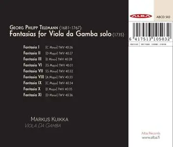 Markus Kuikka - Georg Philipp Telemann: Fantasias for Viola da Gamba (2021)