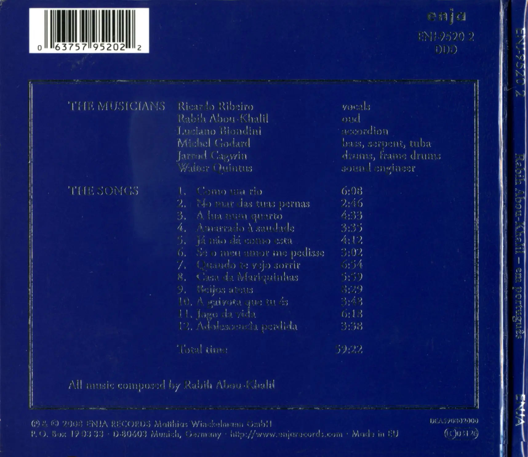 Rabih Abou-Khalil - Em Portugues (2008) {Enja Records ENJ-9520 2}