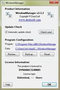 DeskSoft WindowManager 3.3.3