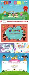 Vectors - Certificate Templates with Kids 28