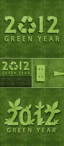 Stock Photo - Green 2012 Year