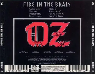 Oz - Fire In The Brain (1983) {1996 Black Mark Production}