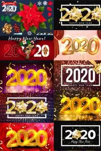 Happy New Year 2020 Vector Collection 2