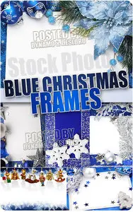 Christmas Blue Frames - UHQ Stock Photo