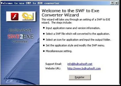 Bullrushsoft SWF to EXE Converter 1.98