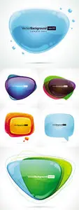 Glossy Speech Bubbles Vector