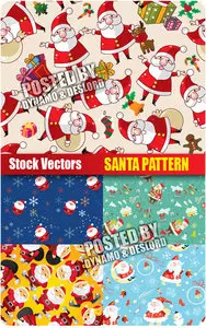 Santa pattern - Stock Vector
