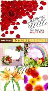 Background with flowers 7 - Stock Vector