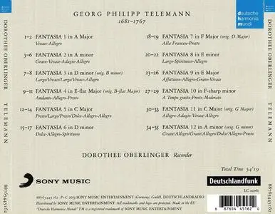 Dorothee Oberlinger - Georg Philipp Telemann: 12 Fantasias (2013)
