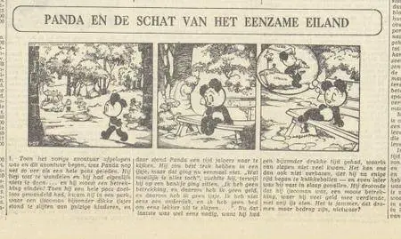 Kranten Strips 00 Panda V027 Panda En De Schat Van Het eenzame Eiland Haarlems Dagblad 1952