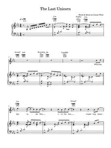 The Last Unicorn - America (Piano-Vocal-Guitar (Piano Accompaniment))
