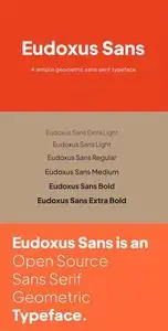 Eudoxus Sans - Geometric Sans Serif Font Family