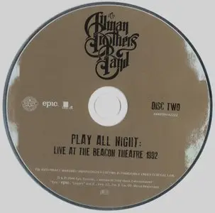 The Allman Brothers Band - Play All Night: Live At The Beacon Theatre 1992 [2CD] (2014) {Epic}