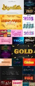 25 PSD 3d editable photoshop text effect style vol 1