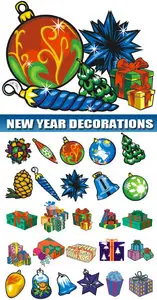 New Year vector decorations
