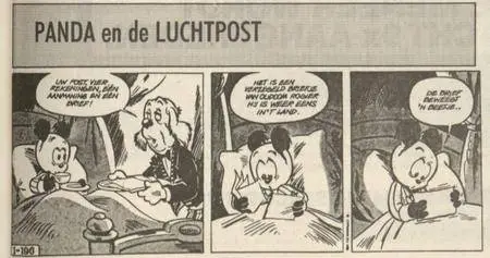 Kranten Strips 00 Panda V196 Panda En De Luchtpost Nieuwsblad Van Het Noorden 1991