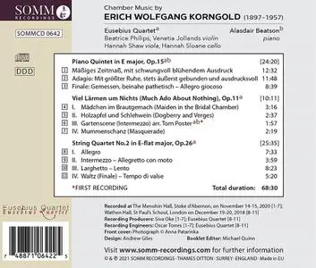 Eusebius Quartet, Alasdair Beatson - Erich Wolfgang Korngold: Chamber Music (2021)