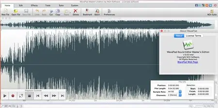NCH WavePad Sound Editor Master's Edition 6.03 Mac OS X