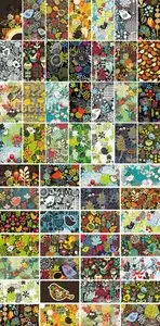 Abstract Floral Cards Vector