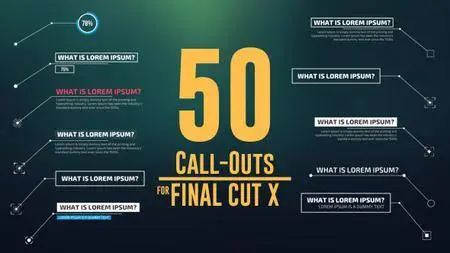 50 Call-Outs Pack - Project for Final Cut (VideoHive)