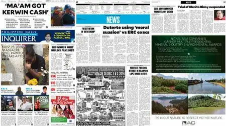 Philippine Daily Inquirer – November 23, 2016