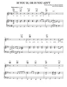 Is You Is, Or Is You Ain't (Ma' Baby) - Bing Crosby, Dinah Washington, Louis Jordan, The Andrews Sis (Piano-Vocal-Guitar