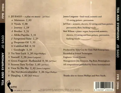 Tea And Symphony - Jo Sago (1970) [Remastered 2007]