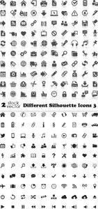 Vectors - Different Silhouette Icons 3