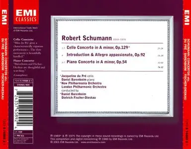 Dietrich Fischer-Dieskau, Daniel Barenboim, Jacqueline du Pre - Schumann: Cello Concerto & Piano Concerto (2001)