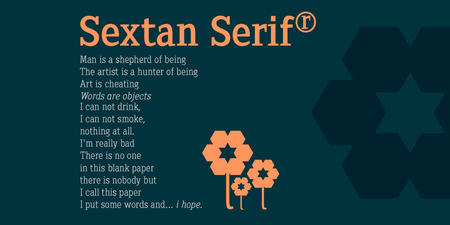 Sextan serif - font family