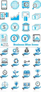Vectors - Business Blue Icons