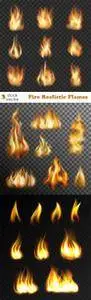 Vectors - Fire Realistic Flames