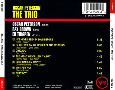 Oscar Peterson – The Trio Live From Chicago (1961) (Verve - Digitally Remastered By Dennis Drake)