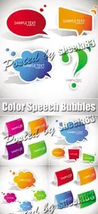 Color Paper Speech Bubbles Vector