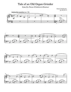 Tale of an Old Organ-Grinder - Dmitry Kabalevsky (Piano Solo)